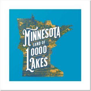 Minnesota Land of 10,000 Lakes Posters and Art